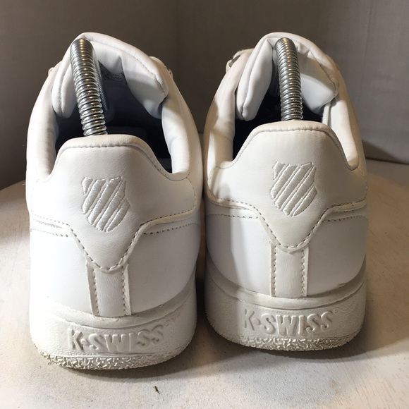 K Swiss shoe white on white leather ladies lace size 10. - Picture 6 of 9